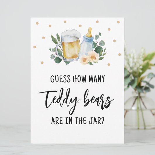 Raad eens hoe veel Snoepjes met Teddy Bears-logo e Kaart (Staand voorkant)