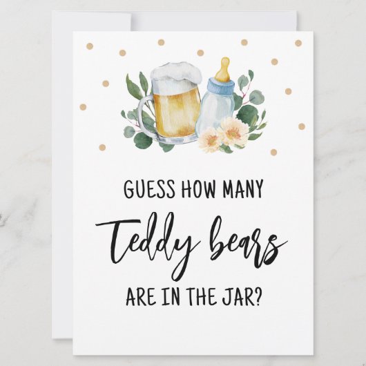 Raad eens hoe veel Snoepjes met Teddy Bears-logo e Kaart (Voorkant)