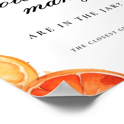 Raad eens hoeveel Aperol Citrus Vrijgezellenfeest  Poster (Hoek)