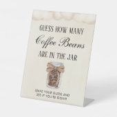 Raad eens hoeveel Baby Baby shower brouwt Reclamebord Met Voetstuk (Voorkant)