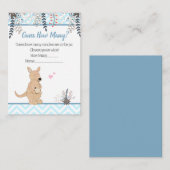 Raad eens hoeveel Baby shower blauw Kangaroo Boho- Informatiekaartje (Voorkant / Achterkant)