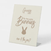 Raad eens hoeveel Baby shower game Reclamebord Met Voetstuk (Voorkant)