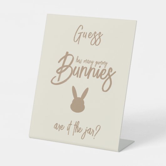 Raad eens hoeveel Baby shower game Reclamebord Met Voetstuk (Voorkant)