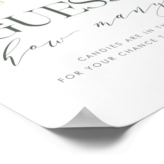 Raad eens hoeveel Baby shower het signaal afgeeft Poster (Hoek)