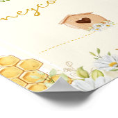 Raad eens hoeveel Baby shower honingraat Bumblebee Poster (Hoek)