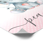 Raad eens hoeveel Baby shower pinda's olifant Poster (Hoek)