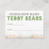 Raad eens hoeveel Baby shower Teddy Bears Informatiekaartje (Voorkant)