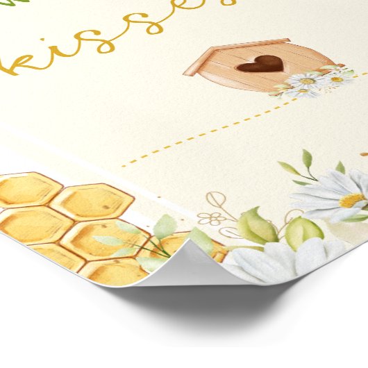 Raad eens hoeveel Baby shower van de honingbijen v Poster (Hoek)