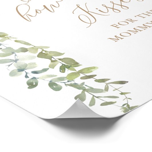 Raad eens hoeveel Baby shower van Kisses roze ball Poster (Hoek)