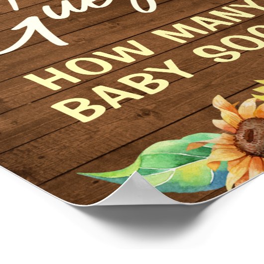 Raad eens hoeveel Baby Sokken Robuuste zonnebloemp Poster (Hoek)