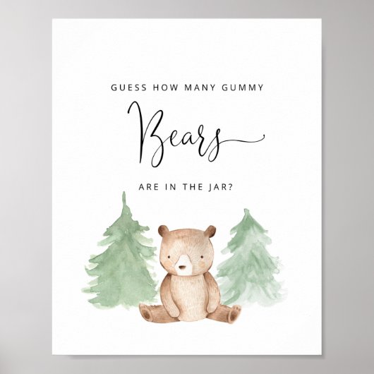 Raad eens hoeveel beren er in de pot zitten poster (Voorkant)