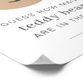 Raad eens hoeveel Beren in de pot - Beer gezicht t Poster (Hoek)