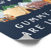 Raad eens hoeveel Beren Woodland Baby shower spel Poster (Hoek)