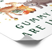 Raad eens hoeveel Beren Woodland Baby shower spel Poster (Hoek)