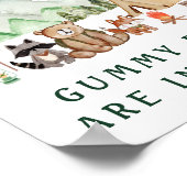 Raad eens hoeveel Beren Woodland Baby shower spel Poster (Hoek)