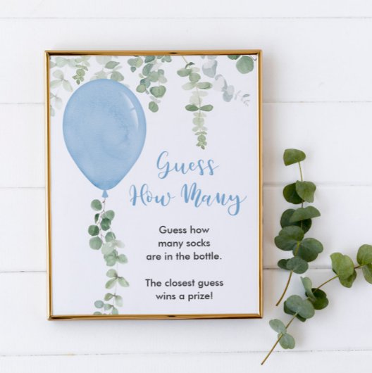 Raad eens hoeveel blauw-ballonnen groen zijn poster