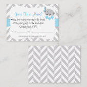 Raad eens hoeveel - Blauwe olifant Informatiekaartje (Voorkant / Achterkant)