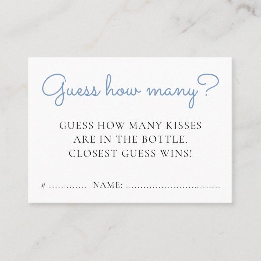 Raad eens hoeveel Blue Donuts Baby Sprinkle spel Visitekaartje (Voorkant)