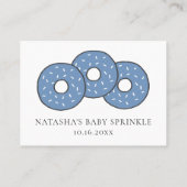 Raad eens hoeveel Blue Donuts Baby Sprinkle spel Visitekaartje (Achterkant)