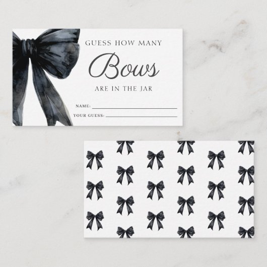 Raad eens hoeveel bogen zwart Vrijgezellenfeest sp Informatiekaartje (Voorkant / Achterkant)