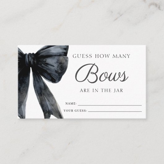 Raad eens hoeveel bogen zwart Vrijgezellenfeest sp Informatiekaartje (Voorkant)