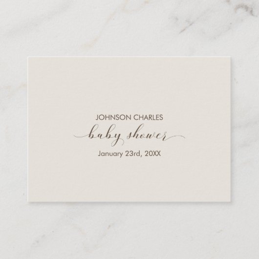 Raad eens hoeveel Boho Nursery Baby shower Game Informatiekaartje (Achterkant)