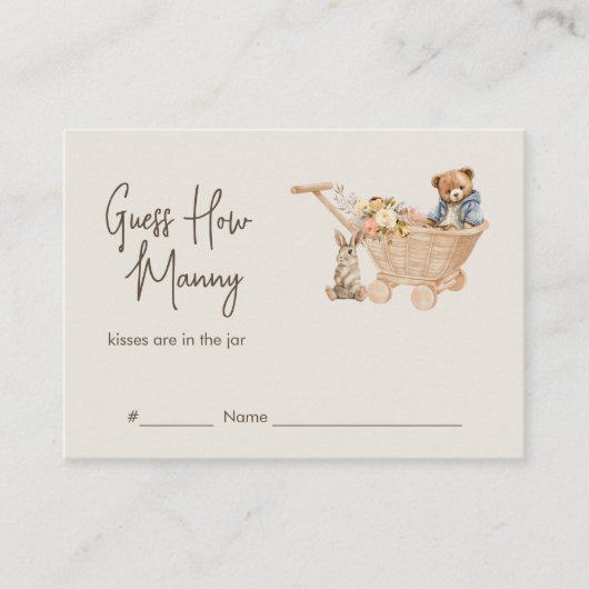 Raad eens hoeveel Boho Nursery Baby shower Game Informatiekaartje (Voorkant)