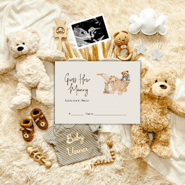 Raad eens hoeveel Boho Nursery Baby shower Game Informatiekaartje