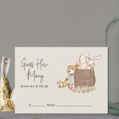 Raad eens hoeveel Boho Nursery Baby shower Game Informatiekaartje