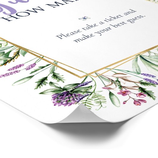 Raad eens hoeveel? Boterfly Garden Waterverf Poster (Hoek)