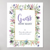 Raad eens hoeveel? Boterfly Garden Waterverf Poster (Voorkant)