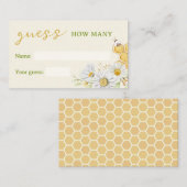 Raad eens hoeveel Bumblebee Honeybee Party Fun Gam Informatiekaartje (Voorkant / Achterkant)