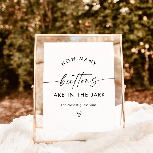 Raad eens hoeveel Buttonnen gamen | Neutraal Baby Poster