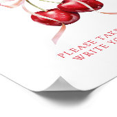 Raad eens hoeveel Cherry Baby shower spel Poster (Hoek)