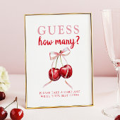 Raad eens hoeveel Cherry Baby shower spel Poster