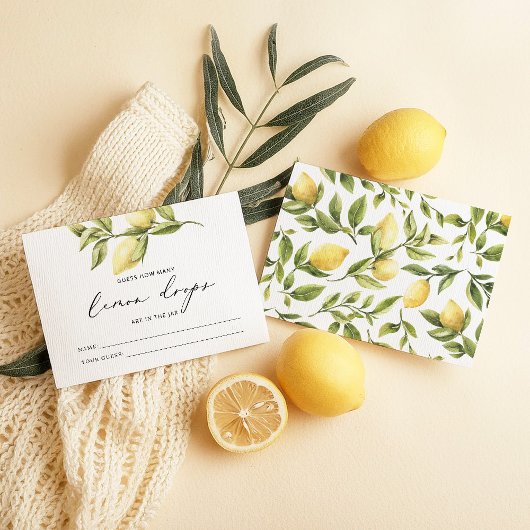 Raad eens hoeveel Citroen Drops Game Kaart