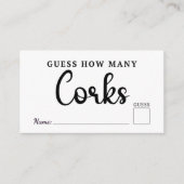 Raad eens hoeveel Corks Wedding Vrijgezellenfeest  Informatiekaartje (Voorkant)