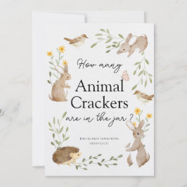 Raad eens hoeveel Crackers Woodland Baby shower Ka Kaart