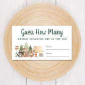 Raad eens hoeveel Crackers Woodland Baby shower sp Informatiekaartje