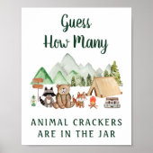 Raad eens hoeveel Crackers Woodland Baby shower sp Poster (Voorkant)