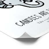 Raad eens hoeveel Cute Blue Baby shower game Poster (Hoek)