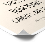 Raad eens hoeveel Cute tropical Baby shower game Poster (Hoek)