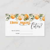 Raad eens hoeveel cuties baby shower spel informatiekaartje (Voorkant)