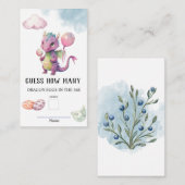 Raad eens hoeveel Dragon Eggs Baby shower Game Informatiekaartje (Voorkant / Achterkant)