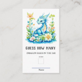 Raad eens hoeveel Dragon Eggs Baby shower Game Informatiekaartje