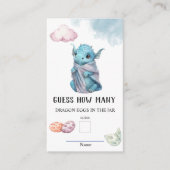 Raad eens hoeveel Dragon Eggs Baby shower Game Informatiekaartje (Voorkant)