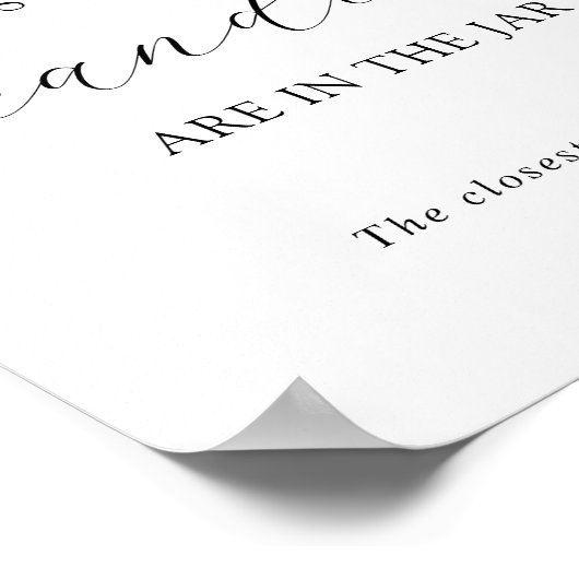 Raad eens hoeveel er in het potje douche spel poster (Hoek)