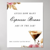 Raad eens hoeveel espressobonen Vrijgezellenfeest Poster (Voorkant)