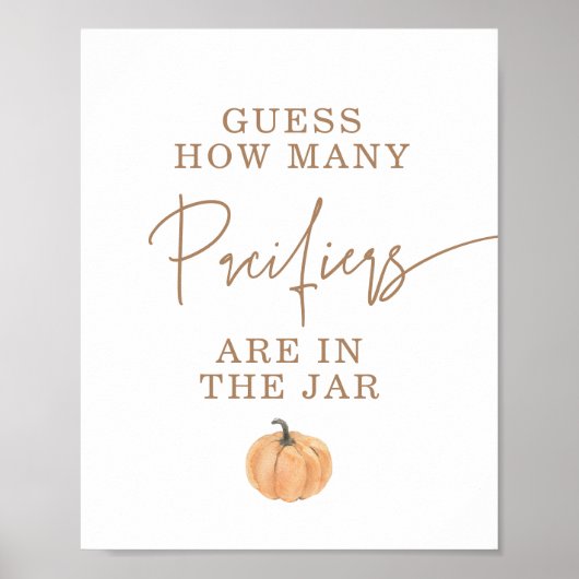 Raad eens hoeveel fopspenen Baby shower spel Poster (Voorkant)