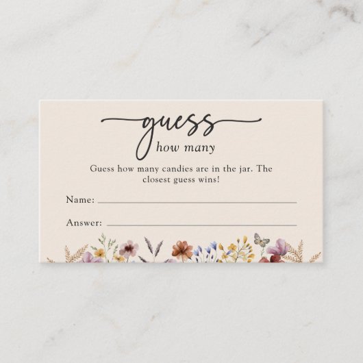 Raad eens hoeveel gamekaart informatiekaartje (Voorkant)